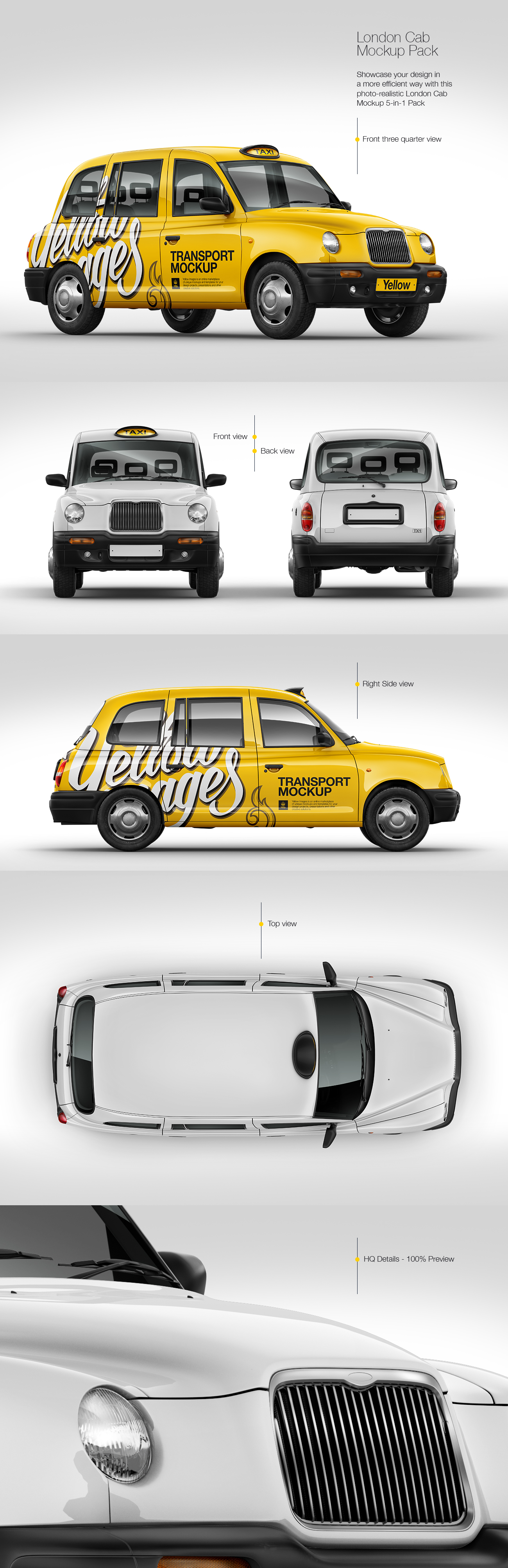 London Cab Pack Mockup