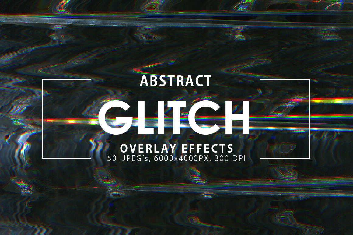 50 Glitch Overlay Textures