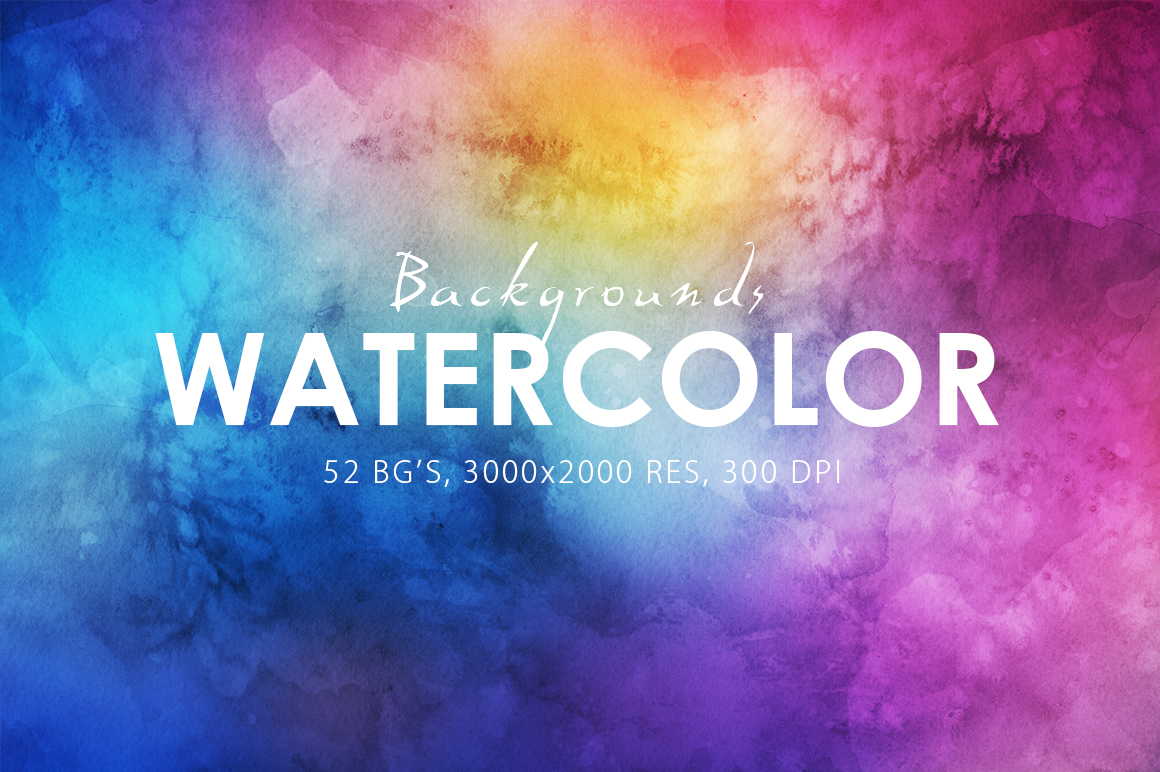 Only Watercolor Backgrounds Bundle