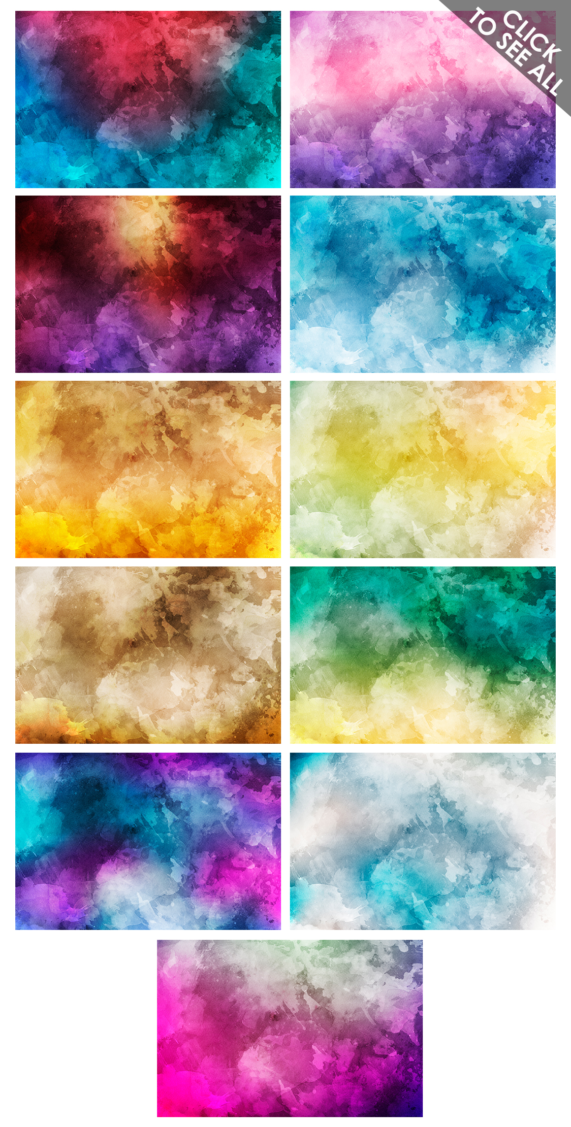 Only Watercolor Backgrounds Bundle