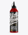 Matte Plastic Sauce Bottle With Spout Cap Mockup