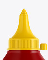 Matte Plastic Sauce Bottle With Spout Cap Mockup