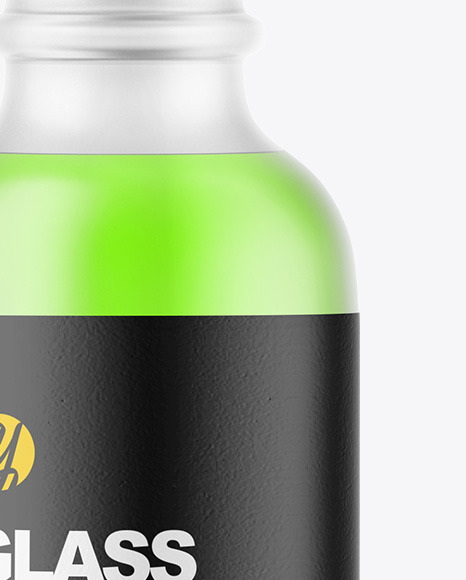 Frosted Glass Dropper Bottle Mockup