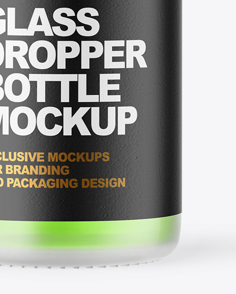 Frosted Glass Dropper Bottle Mockup