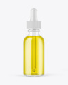 Clear Glass Dropper Bottle with Oil Mockup