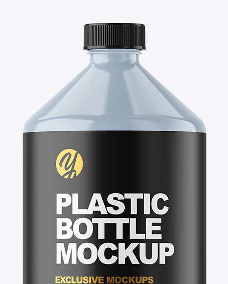 Glossy Plastic Bottle Mockup