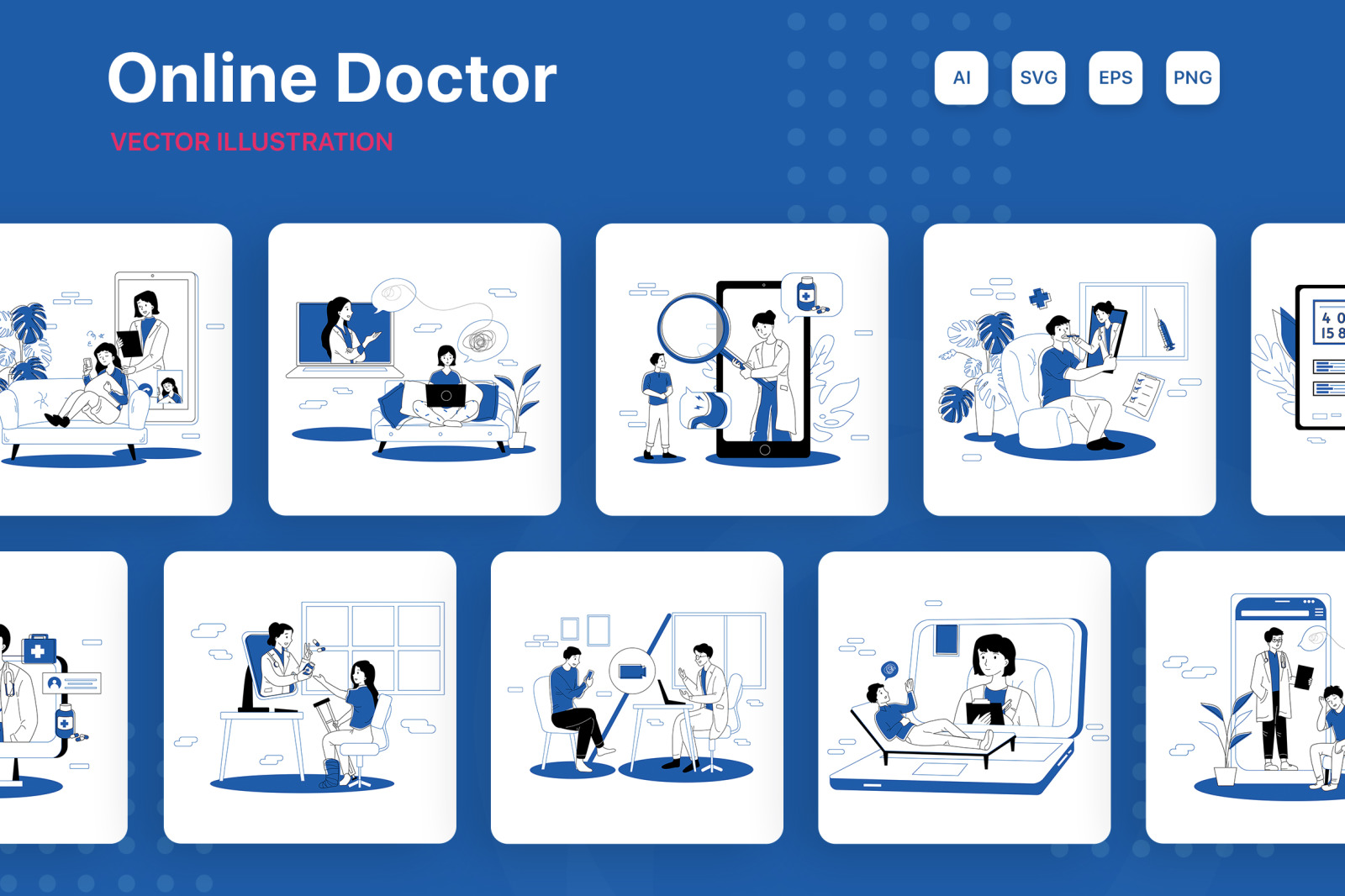 M269_ Online Doctor Illustrations M269_ Online Doctor Illustrations