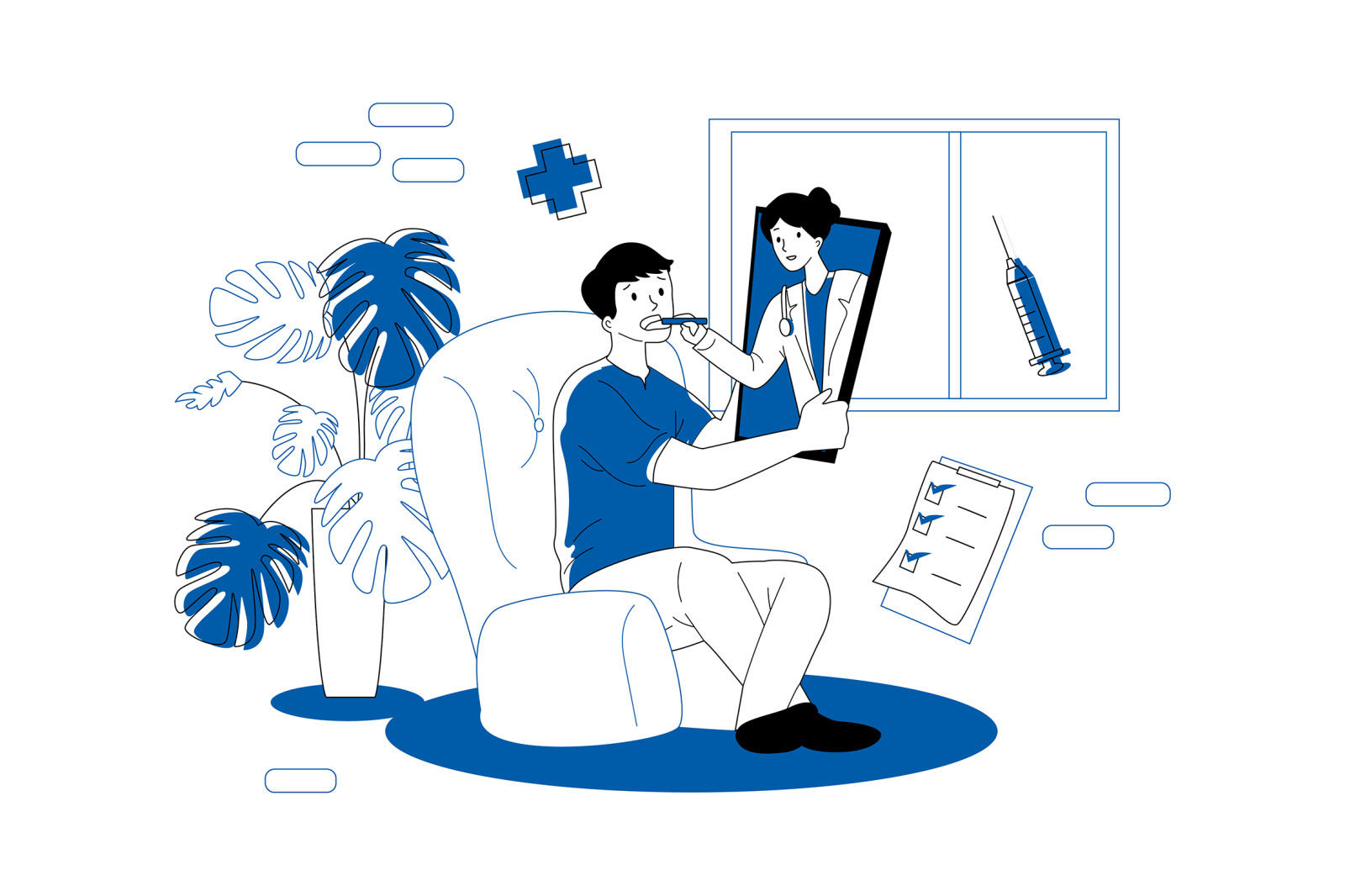 M269_ Online Doctor Illustrations M269_ Online Doctor Illustrations