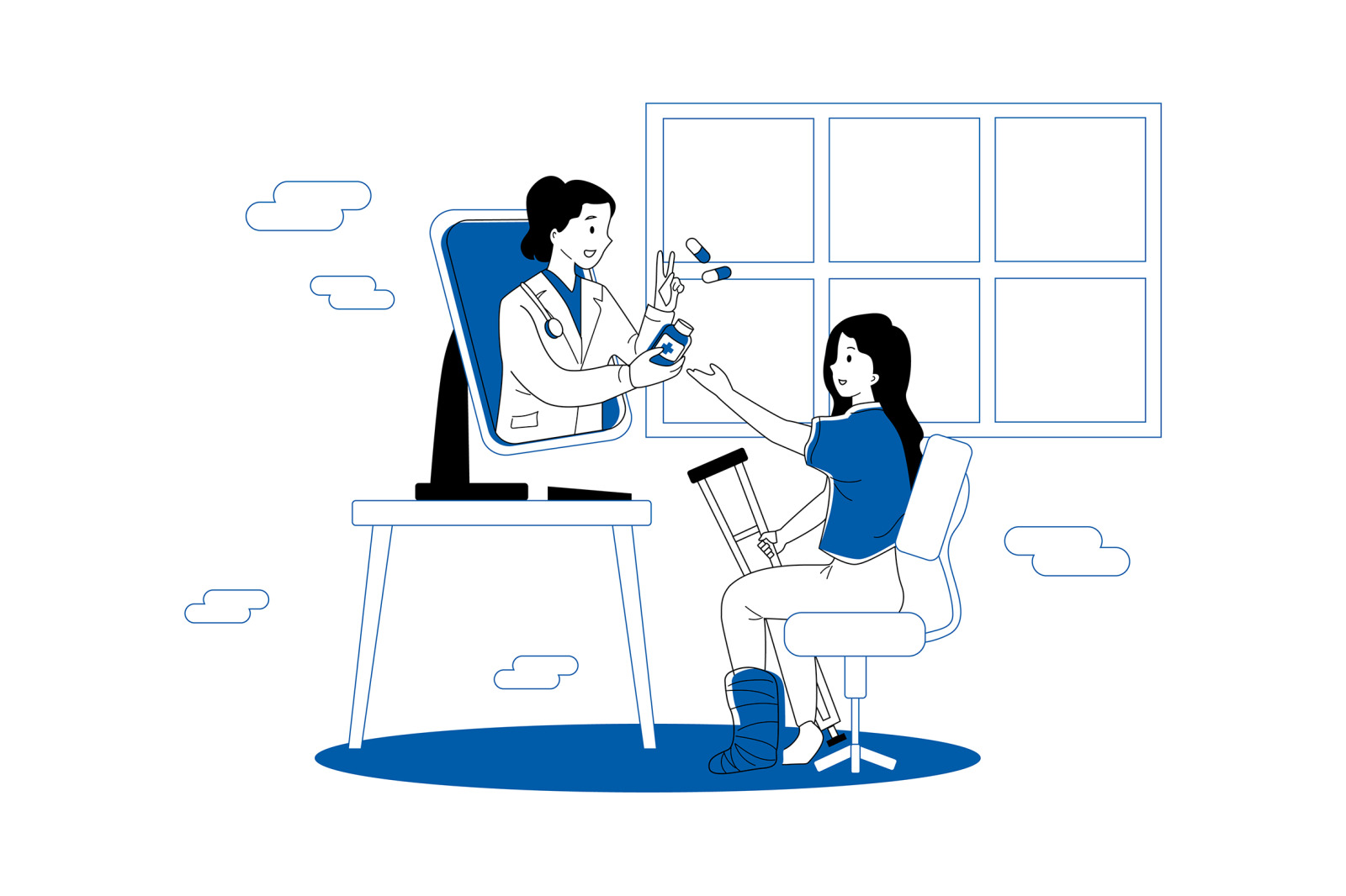 M269_ Online Doctor Illustrations M269_ Online Doctor Illustrations