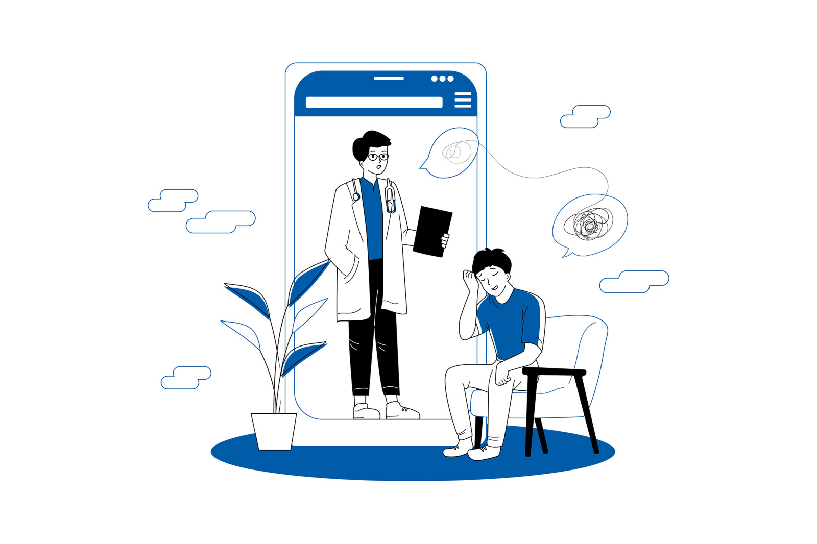 M269_ Online Doctor Illustrations M269_ Online Doctor Illustrations