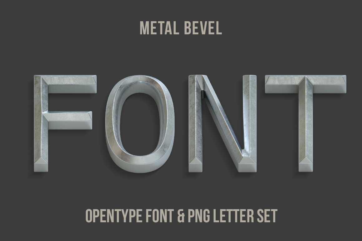 Metal Bevel Font