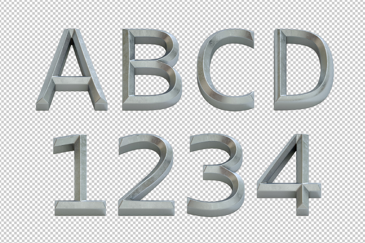 Metal Bevel Font