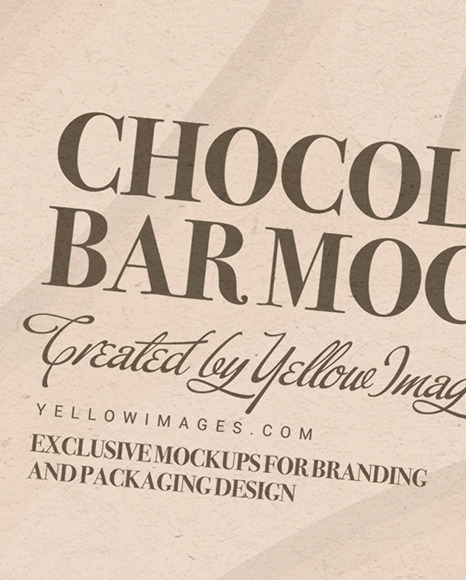 Two Chocolate Bars in Kraft Packaging Mockup
