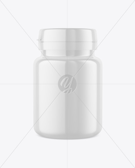 Glossy Pills Jar Mockup