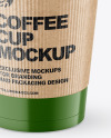 Glossy Coffee Cup with Holder Mockup