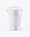 Matte Coffee Cup with Holder Mockup