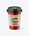 Matte Coffee Cup with Holder Mockup