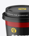 Matte Coffee Cup with Holder Mockup