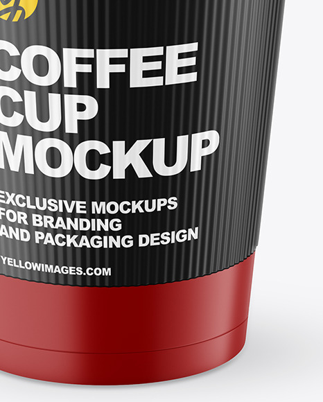 Matte Coffee Cup with Holder Mockup