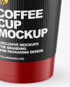 Matte Coffee Cup with Holder Mockup