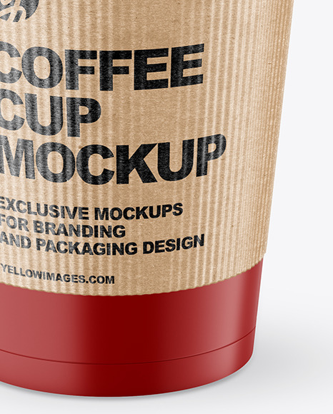 Matte Coffee Cup with Holder Mockup