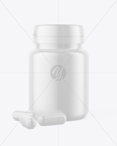 Matte Jar w/ Pills Mockup