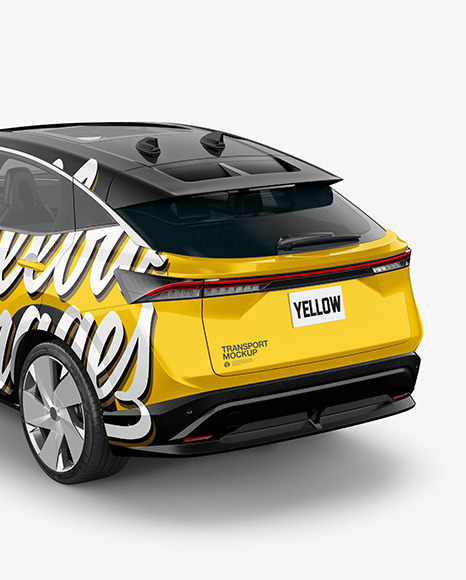 Electric Crossover SUV - Back Half Side View