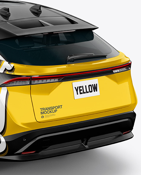 Electric Crossover SUV - Back Half Side View