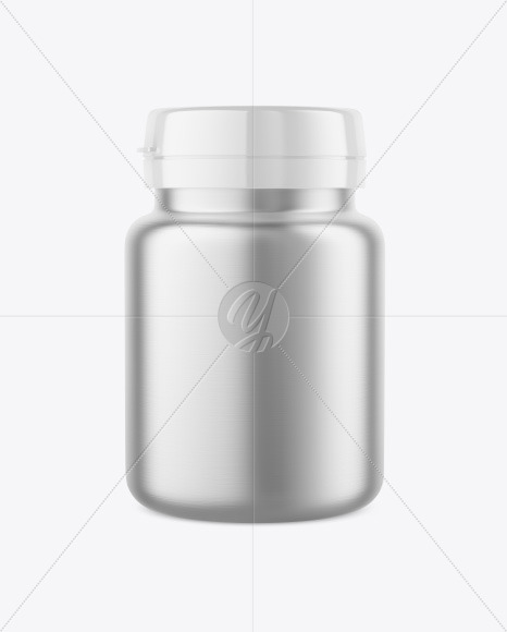 Metallic Pills Jar Mockup