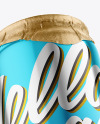 500ml Glossy Metallic Drink Can w/ Foil Lid Mockup