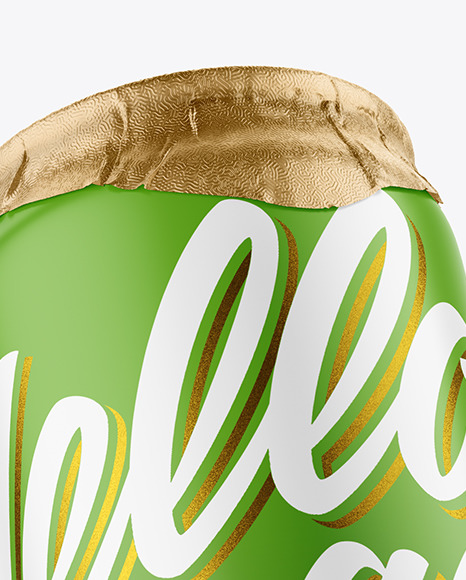 500ml Matte Drink Can w/ Foil Lid Mockup