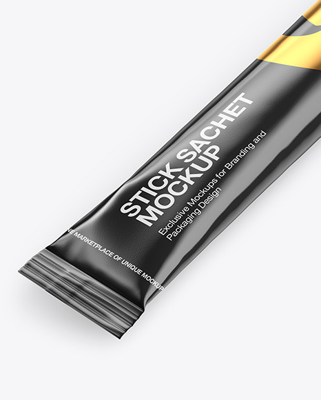 Glossy Stick Sachet Mockup