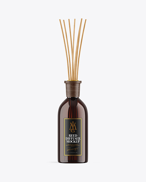 Amber Diffuser Bottle Mockup