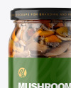 Clear Glass Jar with Mushrooms Mockup