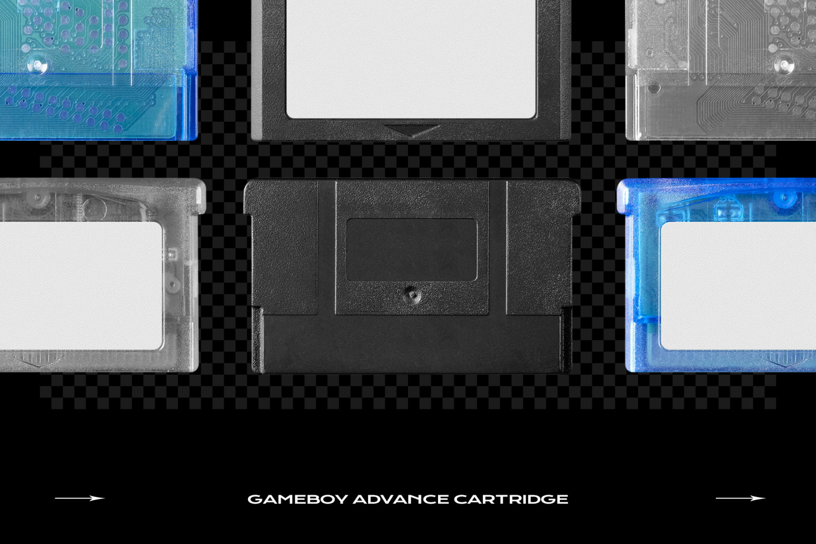 Game Cartridge Mockup Bundle Retro Template