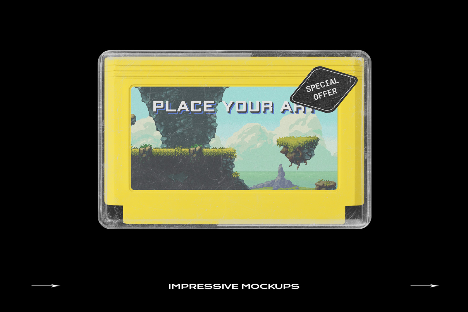 Game Cartridge Mockup Bundle Retro Template