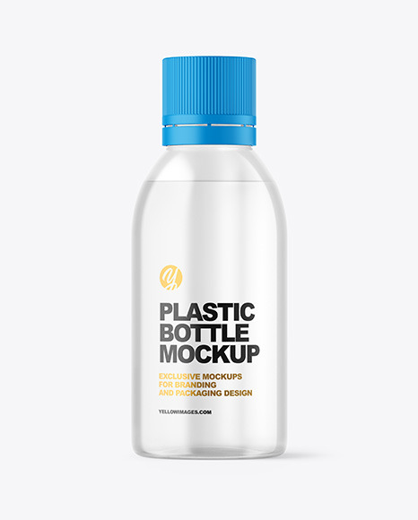 Clear Plastic Bottle Mockup