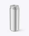 500ml Glossy Metallic Drink Can w/ Foil Lid Mockup