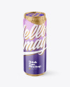 500ml Glossy Drink Can w/ Foil Lid Mockup