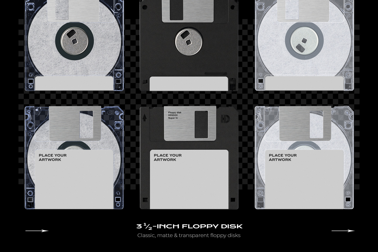 Floppy Disk Mockup Template Bundle