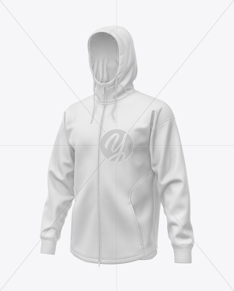 Hooded Windbreaker Jacket Mockup