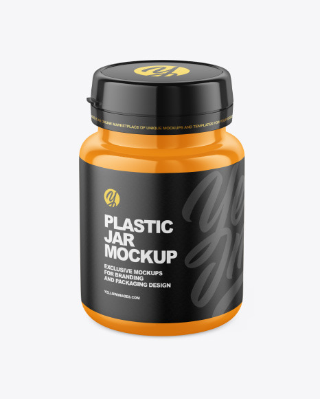 Glossy Pills Jar Mockup