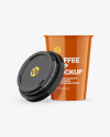 Glossy Opened Coffee Cup Mockup