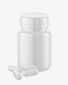 Glossy Jar w/ Pills Mockup