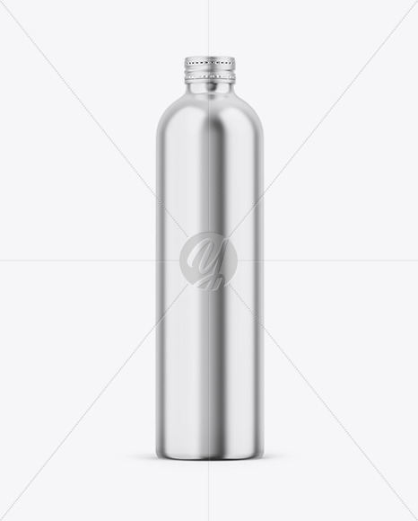 Glossy Metallic Bottle Mockup