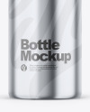 Glossy Metallic Bottle Mockup