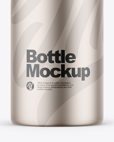 Matte Metallic Bottle Mockup