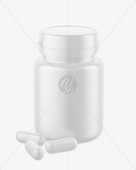 Matte Jar w/ Pills Mockup