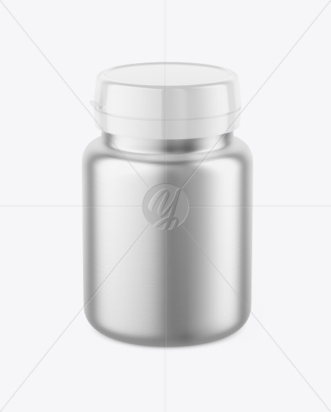 Metallic Pills Jar Mockup