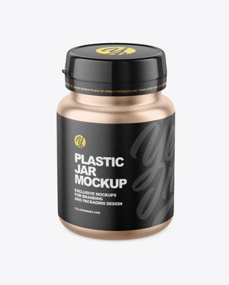 Metallic Pills Jar Mockup - Pill bottle mockup